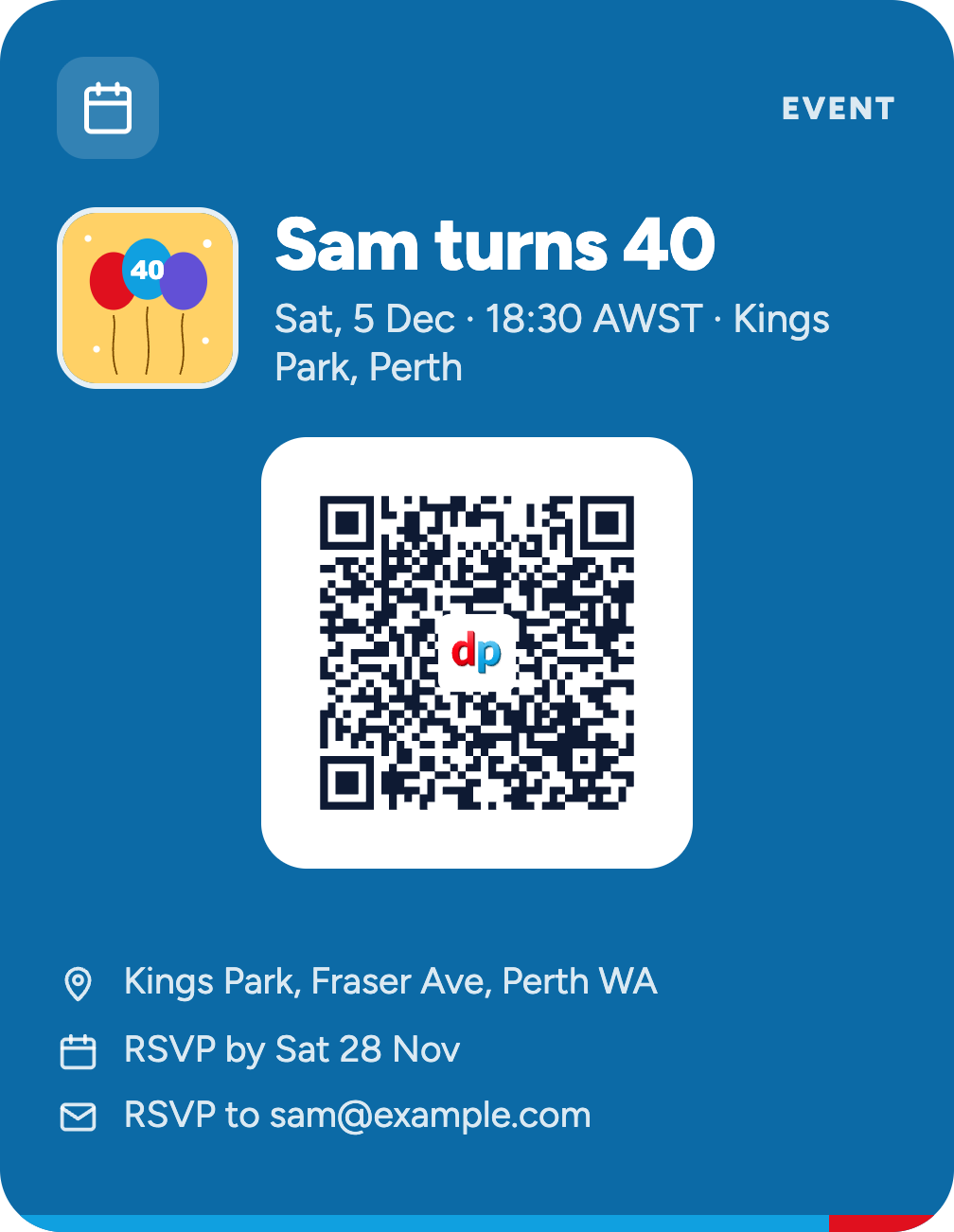 An event Digiprofile for Sam turns 40