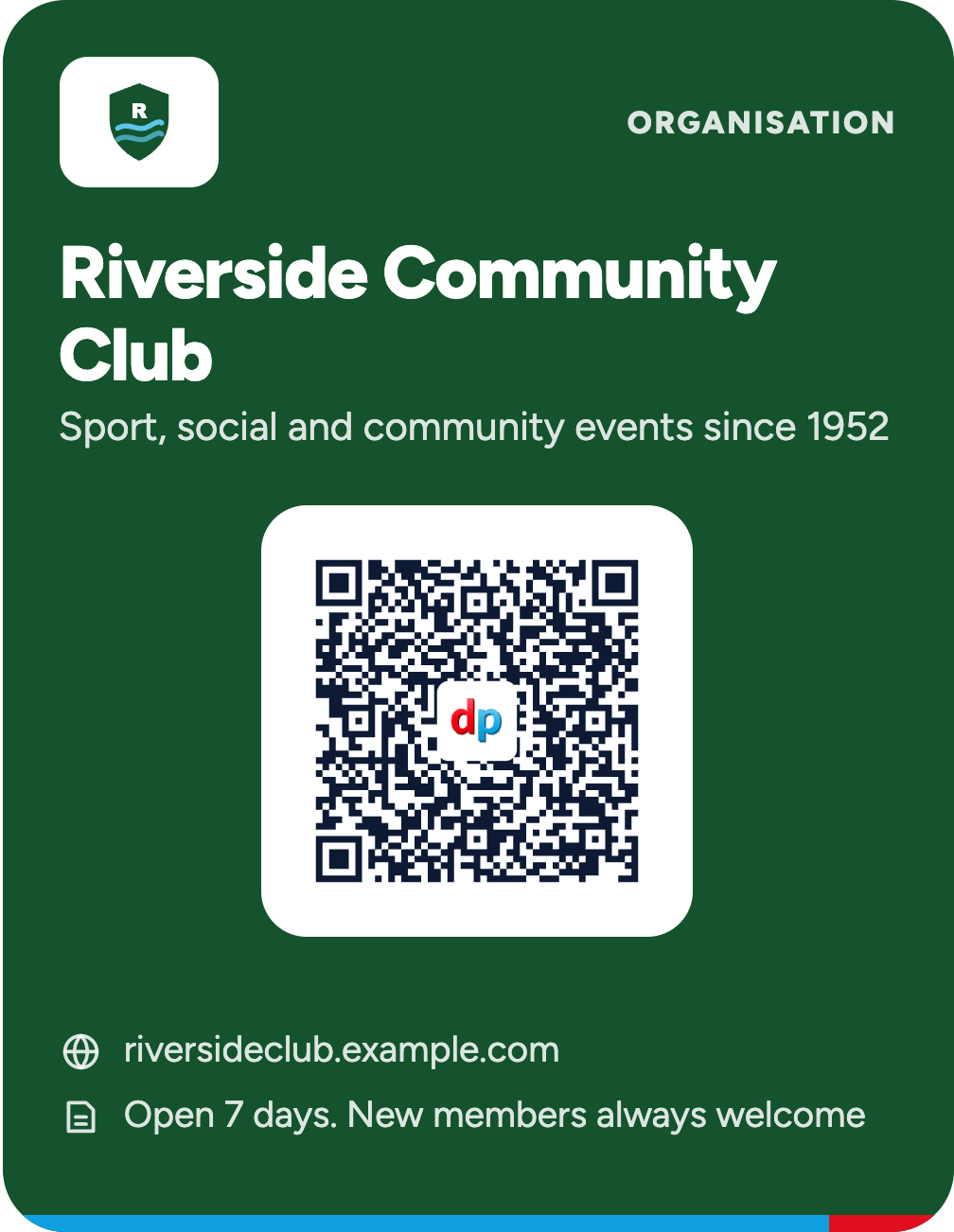 An organisation Digiprofile for Riverside Community Club